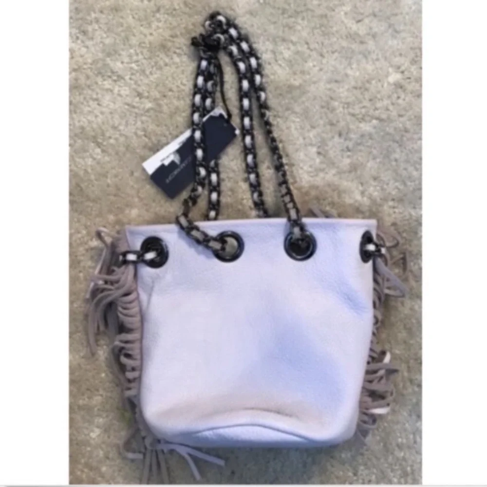 REBECCA MINKOFF LIGHT LILAC BRUNI FRINGE Bag NWT
